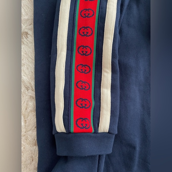 Gucci Blue Sweatshirt with zipper Kids size 10 - Picture 3 of 9